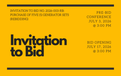 INVITATION TO BID NO. 2026-003-RB